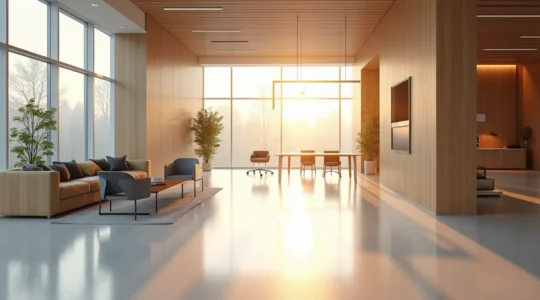 Bureau moderne et impeccable avec design québécois, personnel engagé, reflet de professionnalisme et excellence