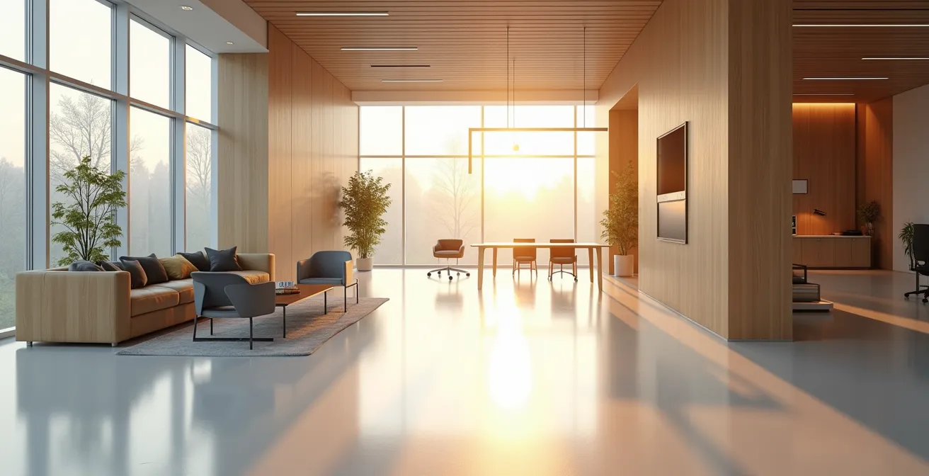 Bureau moderne et impeccable avec design québécois, personnel engagé, reflet de professionnalisme et excellence