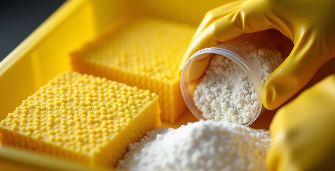 Kit anti-déversement professionnel avec absorbants universels et neutralisants pour intervention d'urgence chimique