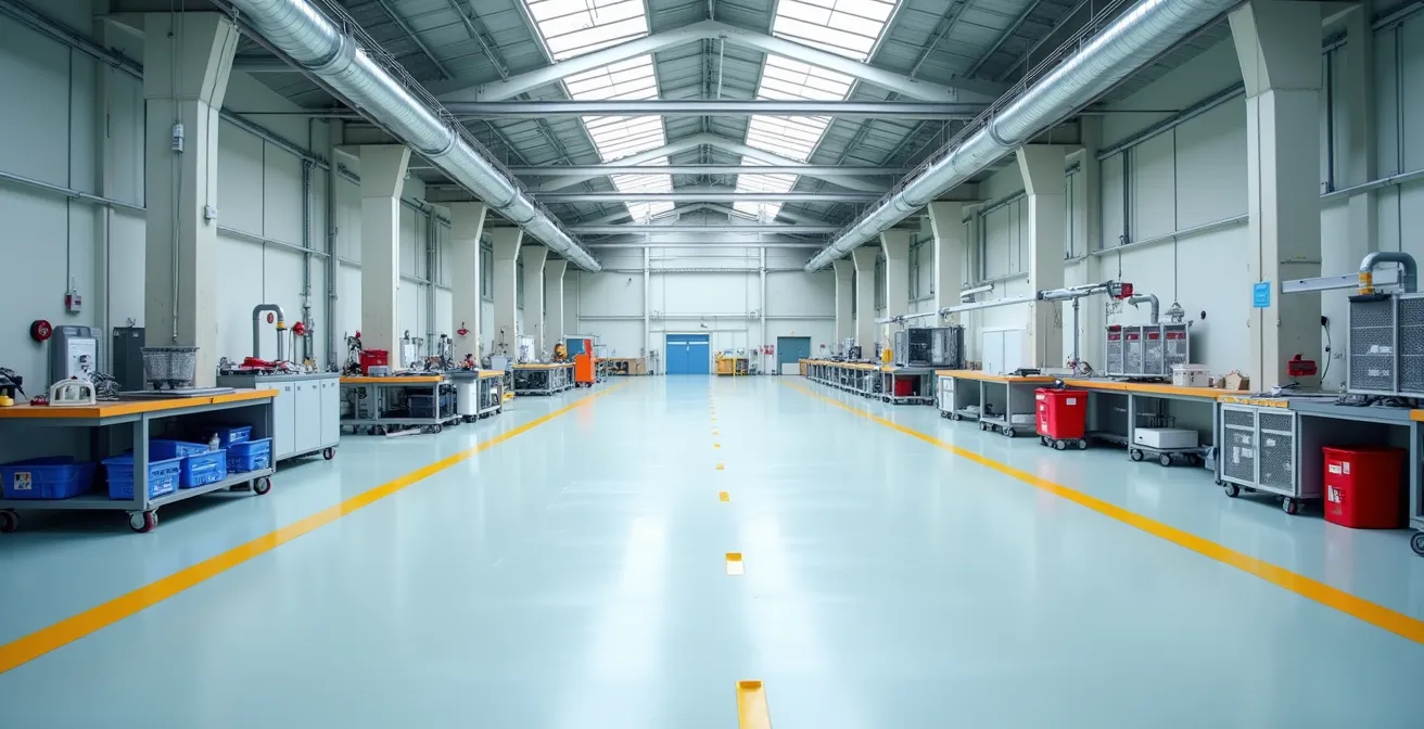 Environnement industriel propre avec système 5S au Québec